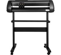 SucceBuy Découpeuse de vinyle, traceur 28 pouces, vitesse et force réglables, kit de bricolage pour enseignes, bannières, autocollants, support au sol, logiciel SignMaster, compatible Windows