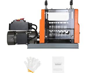 SucceBuy Dénudeur automatique , 0,06 à 0,98 pouces dénudeur de câble électrique, 60 W, éplucheur de fil avec référence de profondeur, 6 canaux ronds et 1 canal plat pour le recyclage du cuivre