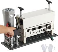 SucceBuy Dénudeur de câble électrique, convient aux câbles de 1,5 à 40 mm de diamètre, dénudeur de câble automatique à 11 canaux, dénudeur de 370 W avec mode manivelle et fonction d'arrêt d'urgence
