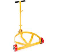 SucceBuy Diable de transport de fûts, 55 gallons, capacité de 1200 lbs, diable de transport rond en acier, construction robuste et basse, poignée réglable, 3 roues