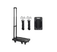 SucceBuy Diable Pliant 6 Roues Capacité 226,8kg Diamètre de La Roulette 10,2cm Noir