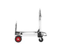 SucceBuy Diable 2 en 1 en aluminium, capacité de charge 181 kg, chariot transformable et pliable avec roues en caoutchouc