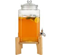 SucceBuy Distributeur de boissons, 1,5 gallons, Party Drink Server, verre, support, robinet en acier inoxydable, jus, thé, eau, restaurants, hôtels
