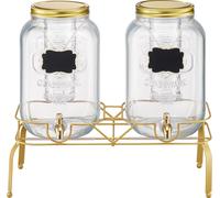 SucceBuy Distributeur de boissons 2x8L avec robinet pour fêtes, bars, verre et hôtel