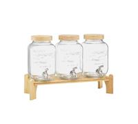 SucceBuy Distributeur de Boissons Capacité 3,8L en Verre Pour Restaurant Café Hôtel Fête