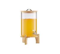 SucceBuy Distributeur de Boissons Capacité 8L en Verre Avec Support en Bois et Robinet