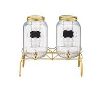 SucceBuy Distributeur de Boissons Capacité 8L Lot de 2 Avec Support Robinet et Infuseur