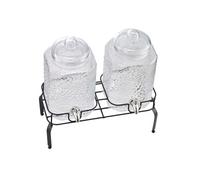 SucceBuy Distributeur de Boissons Grande Capacité 5,5L Lot de 2 Avec Support en Métal