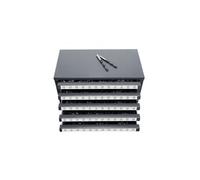 SucceBuy Distributeur de Forets 37,5x20x20cm 5 Tiroirs Empilable Rangement Gris Acier
