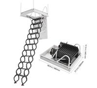 SucceBuy Échelle de grenier 660LBS/299.4KG, convient aux hautes de 8,5 à 9,4 pieds et aux escaliers escamotables de 39,4 x 27,5 pouces avec tige de traction pour grenier, loft et toit. type1