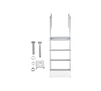 SucceBuy Echelle de Ponton 4 Marches Télescopique Aluminium 227kg Argent