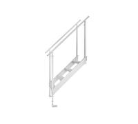 SucceBuy Échelle de quai, 4 marches, capacité de charge de 500 lbs, hauteur réglable 30''-38'', aluminium avec doubles mains courantes et tapis antidérapant pour bateaux, lacs, piscines, embarcations
