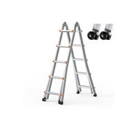 SucceBuy Echelle Télescopique Capacité 149,7kg Distance Marche 33cm Avec Verrouillage