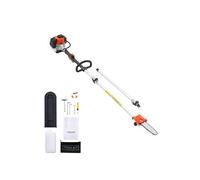SucceBuy Elagueuse Thermique Sur Perche 2 Temps 25cc - Guide-Chaîne 20,3cm - Longueur max 2,74m
