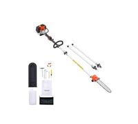 SucceBuy Elagueuse Thermique Sur Perche 2 Temps 25cc - Guide-Chaîne 30,5cm - Longueur max 3,62m