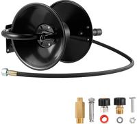 SucceBuy Enrouleur de tuyau haute pression avec tuyau de 15,2 m x 9,5 mm, support en acier, adapté au nettoyeur haute pression, options de montage polyvalentes pour le mur, le sol ou le camion, pressi