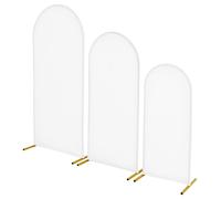 SucceBuy, ensemble de 3 arche de mariage, dimensions : 1,8 m, 1,5 m et 1,2 m. Structure en métal de couleur dorée, avec revêtement, idéale pour les événements tels que les mariages, les anniversaires,
