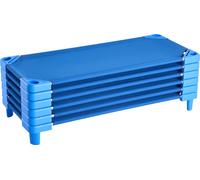 SucceBuy Ensemble de lits empilables pour enfants, lot de 6, 132 x 58 cm (L x l), Lit de sieste portable pour jeunes enfants, Idéal pour les crèches, les écoles maternelles et les salles de l