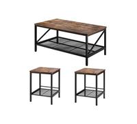 SucceBuy Ensemble de Tables de Salon 105x60x46cm Capacité 90kg Pour Salon et Appartement