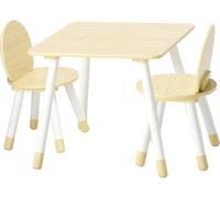 SucceBuy Ensemble de tables pour enfants avec 2 chaises & bords arrondis, table avec surface graffiti, idéale pour peindre, lire, écrire et jouer, ensemble de sièges pour chambre d'enfant ou crèche