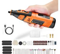 SucceBuy Ensemble d'outils multifonctions sans fil 119 pièces, mini outil rotatif portable DC12V, 28 vitesses de 5000 à 32000 tr/min, convient pour la gravure, le ponçage, le polissage, la sculpture,