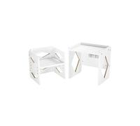 SucceBuy Ensemble Table et Chaises Pour Diversification Autonome Enfants en Bois Blanc