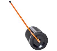 SucceBuy : épandeur de graines de 61 cm de large avec poignée en T, épandeur de compost réglable en hauteur, épandeur de jardin en acier thermolaqué, épandeur d'engrais durable pour les travaux de jar