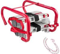 SucceBuy Escalier de secours, 7,62 m, échelle de secours télescopique pouvant supporter jusqu'à 453,6 kg, construction légère en alliage d'aluminium, sangle robuste en polyester, échelons antidérapant