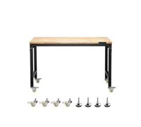 SucceBuy Établi 907 kg Table de travail avec prise électrique et panneau à outils 1220x610x711-1003 mm