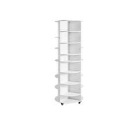 SucceBuy Etagère à Chaussures 58,8x58,8x164,6cm Présentoir à Chaussures Rotatif à 360°