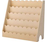 SucceBuy Étagère à livres Montessori à 5 niveaux, étagère à livres pour enfants au design ondulé, étagère à livres frontale avec double crochet, étagère à livres pour chambre d'enfant, école maternell