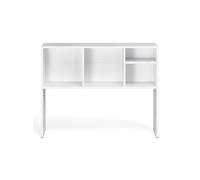 SucceBuy Etagère à Poser Sur Bureau 1 Niveau Pour Bureau Maison Bois Blanc 94x24x73cm