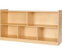 SucceBuy Étagère pour enfants Bibliothèque (114 cm), armoire à jouets avec 5 compartiments 2 niveaux, armoire de rangement pour jouets, étagère pour chambre à coucher et chambre d'enfant, armoire d'ex