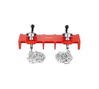 SucceBuy Etau à Chaîne à Vis 39x9,5x7,8cm Capacité Tuyaux 1,27-20,32cm Rouge Fonte