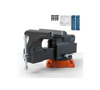 SucceBuy Etau d'établi polyvalent - Mâchoire 15,2cm - Base pivotante 360° - Fonte ductile - Noir
