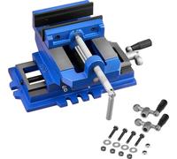 SucceBuy Etau pour machine avec largeur de mors de 15,24 cm, étau croisé à 2 voies à axes XY, ouverture de mors de 14,478 cm, serrage d'étau d'établi, convient pour le travail du bois, le perçage et l