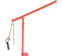 SucceBuy Extracteur de poteaux en T 914,4 mm, Extracteur de poteaux 500 kg, Extracteur de poteaux de clôture avec plaque de traction et chaîne de levage, Outil pour enlever les poteaux de clôture rond