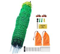SucceBuy, filet électrifié, hauteur 127 cm, longueur 49 m, clôture électrique avec piquets et poteaux, filet à mailles pour chèvres, moutons, cerfs, porcs, chiens, idéal pour les clôtures électriques