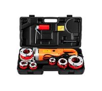 SucceBuy Machine à fileter les tubes électrique 2300W Heavy-Duty Hand-Held Power Drive Kit 220V Portable Machine à fileter les tubes avec 6 outils 1/2"-2