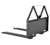 SucceBuy Fixation rapide, 1160 x 145 x 822 mm Fourches à palettes avec châssis, capacité de charge de 1179 kg, boule d'attelage de 47,6 mm, attelage rapide, chargeur frontal, compatible avec les charg