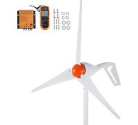 SucceBuy Générateur éolien 500 W, système éolien 12 V à 3 pales avec anémomètre, contrôleur MPPT et direction du vent réglable, pour la maison, la ferme, les camping-cars, les bateaux