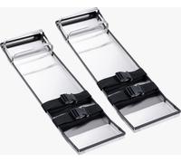 SucceBuy Genouillères en béton en acier inoxydable - 28'' x 8'' Patins pour travaux de béton, paire de genouillères avec sangles pour le ciment et le travail du béton
