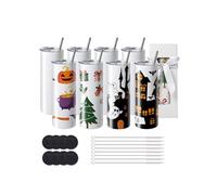 SucceBuy Gobelet Thermo à Sublimation 95cL Lot de 8 Acier Inoxydable Qualité Alimentaire