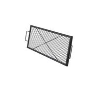 SucceBuy Grille de Cuisson Rectangulaire 111x38x2,5cm Capacité 20kg Pour Foyer Braséro