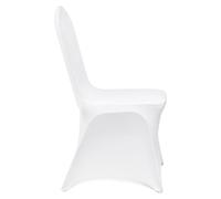 SucceBuy Housses de chaises pliantes en Élasthanne élastique, housses universelles, parfaitement adaptées, lavables et amovibles, 100 pièces, blanches, pour mariages, fêtes, banquets et cérémonies