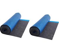 SucceBuy Isolation phonique, 37,2 m², sous-couche de 3 mm pour sols stratifiés avec pare-vapeur intégré, fibre + film PE, réduction du bruit et de l'impact sonore pour sols vinyles et bois (2 rouleaux