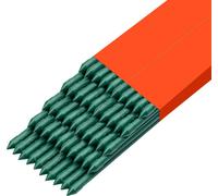 SucceBuy Jeu de 10 supports pour plantes grimpantes, tuteur pour plantes ⌀11x1455 mm, tiges métalliques plastifiées, support pour plantes avec extrémité pointue et picots antidérapants pour plantes gr