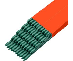 SucceBuy Jeu de 10 supports pour plantes grimpantes, tuteur pour plantes ⌀11x1455 mm, tiges métalliques plastifiées, support pour plantes avec extrémité pointue et picots antidérapants pour plantes gr