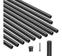 SucceBuy Jeu de 51 barreaux de rampe φ19x813mm Balustres d'escalier barreaux ronds en aluminium