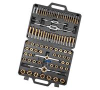 SucceBuy Jeu de 86 tarauds et filières, tailles métriques et SAE de M3 à M12, n° 4 à 5/8 pouces, avec outils à filetage grossier et fin t mallette de transport pratique